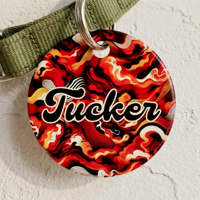 Sublimated Round Pet Collar Tag